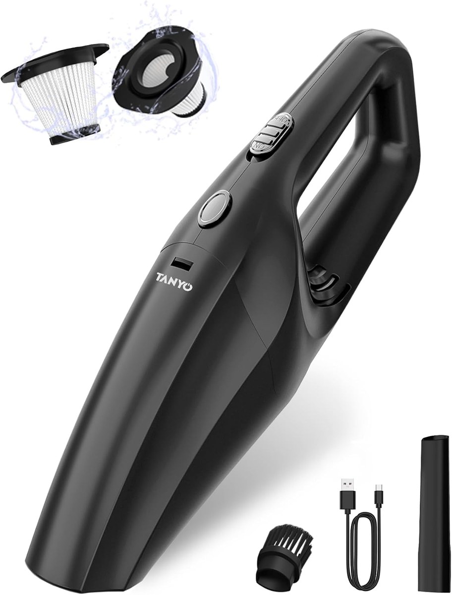 TANYO Cordless Handheld Car Vacuum, 8000PA