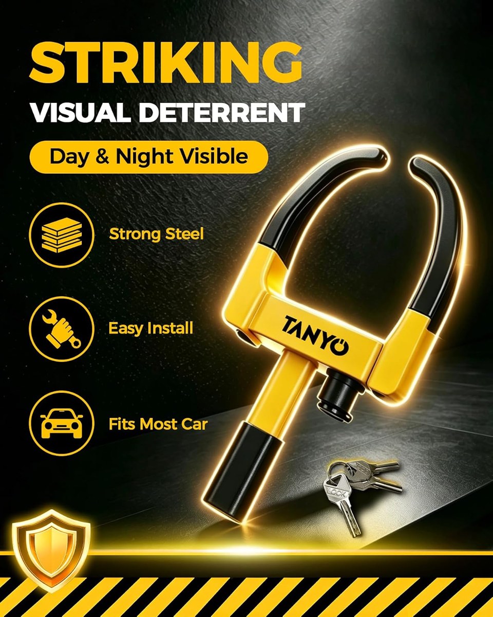 TANYO Wheel Lock Clamp, 2-Pack